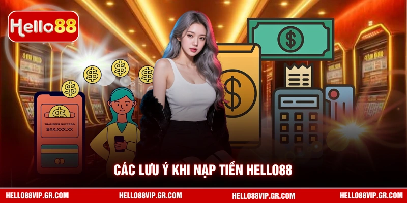 Nạp Tiền HELLO88 Các lưu ý khi nạp tiền HELLO88
